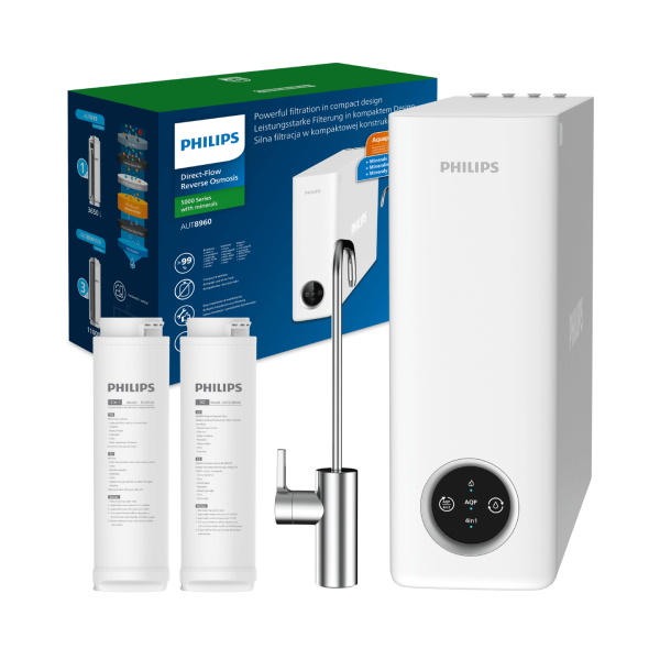 Philips AUT8960/10 – Wydajny system odwróconej osmozy (EKO 1:1) - zestaw