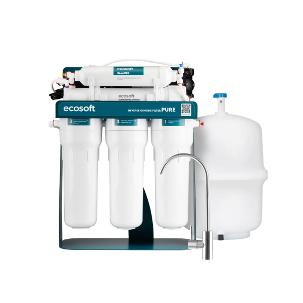 Ecosoft PURE Balance z pompą – System odwróconej osmozy (niskie ciśnienie) - przód