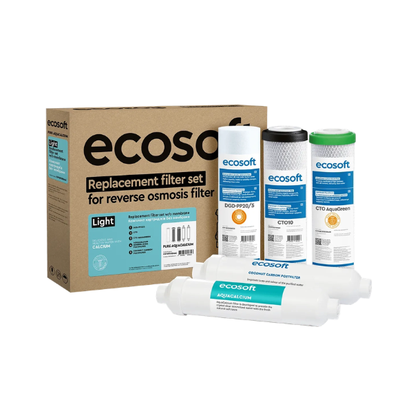 Zestaw 5 wkładów wymiennych Ecosoft PURE AquaCalcium - z opakowaniem